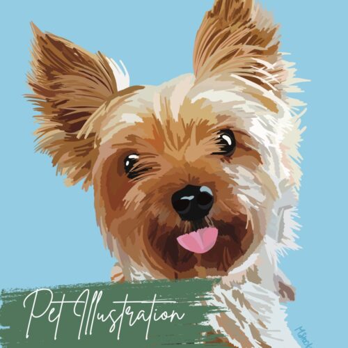 Custom Pet Portrait Illustration - 1 or 2 pets